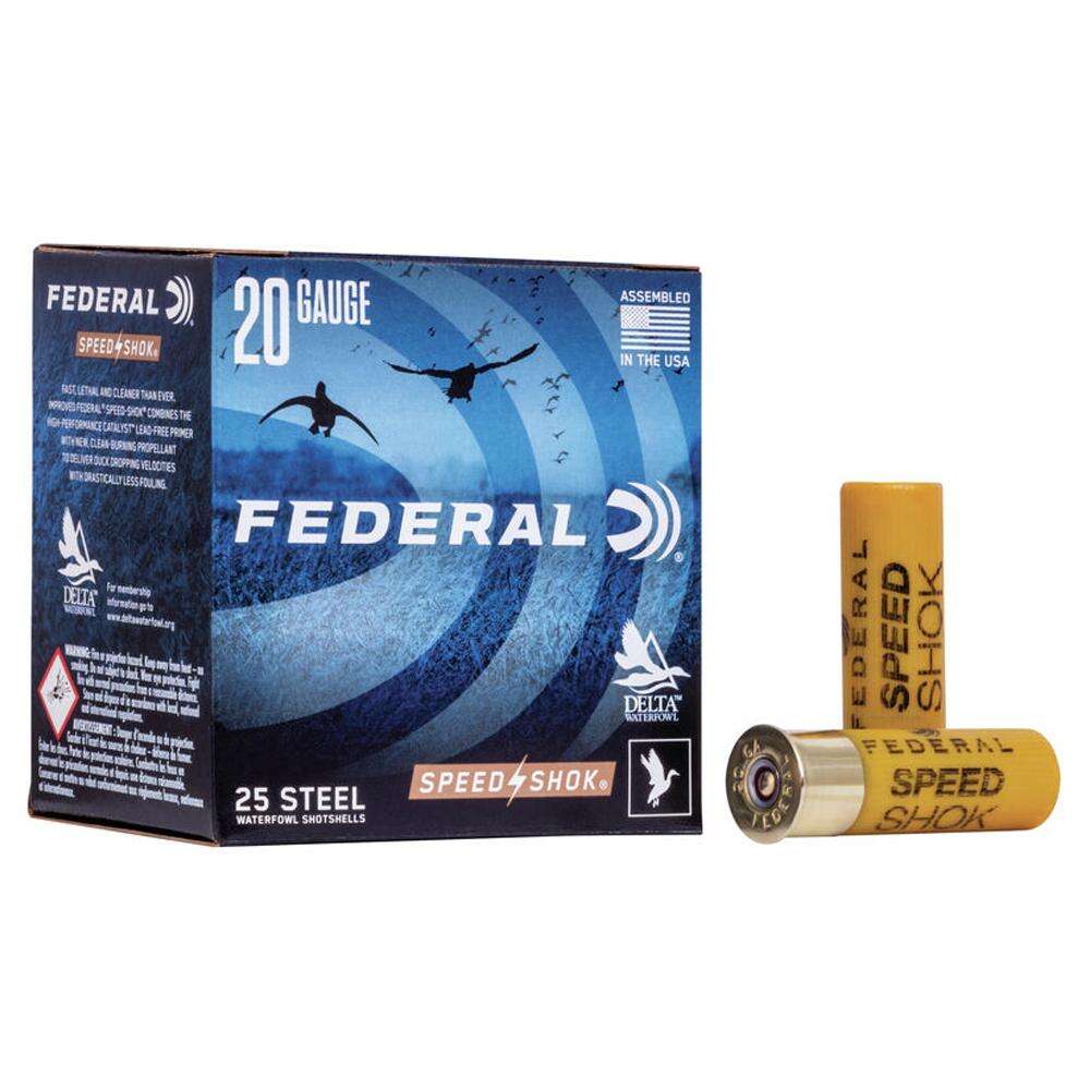 Ammunition Federal 3/4 oz 20Gauge FED WF2084     SPDSHK    20 2.75 4SHT    3/4 25/10