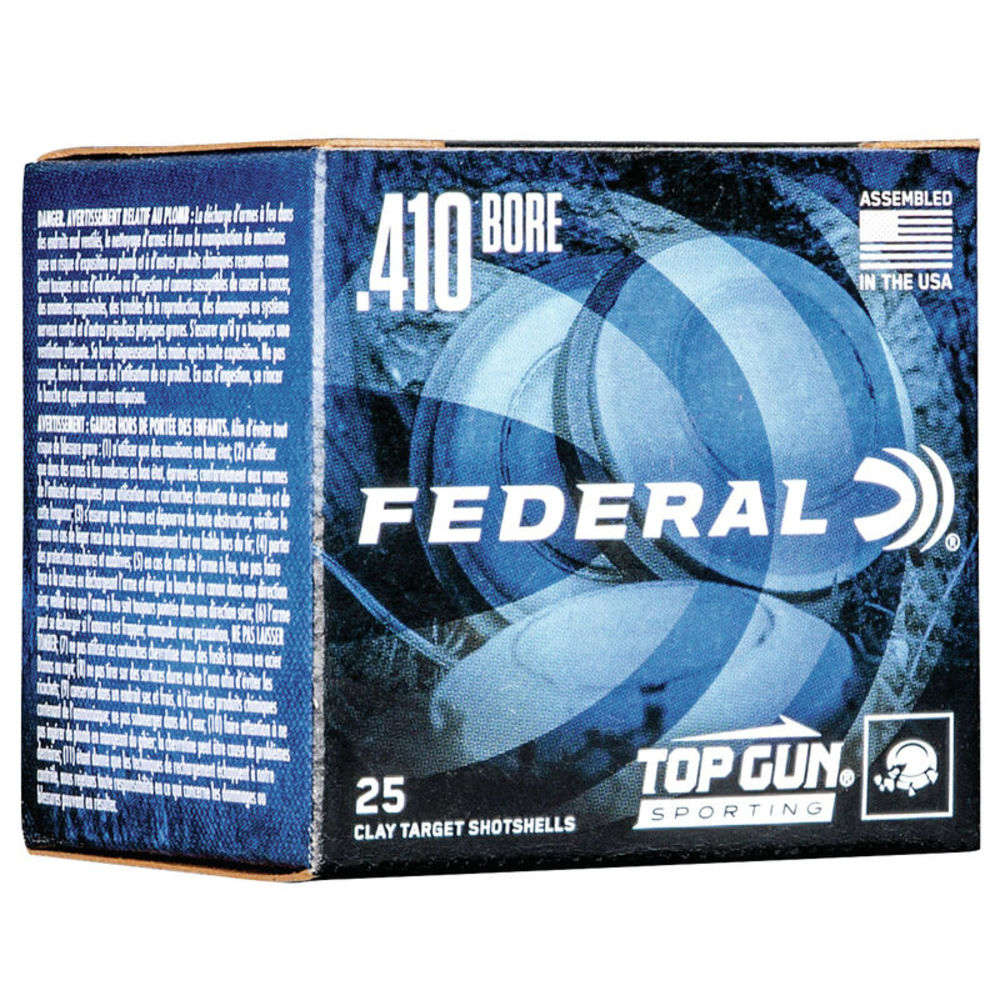 Ammunition Federal 1/2 oz 410Bore FED TGS412149  TOP GUN 410 2.50 1/2          25/10