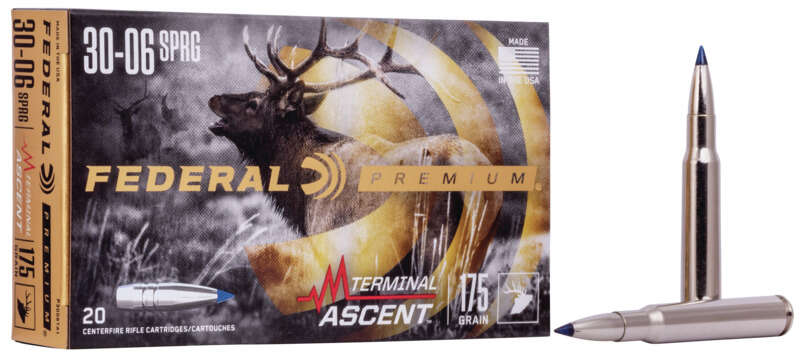 Ammunition Federal 2896 ft lbs 30 06 FED P3006TA1       3006    175 TERM ASCENT   20/10