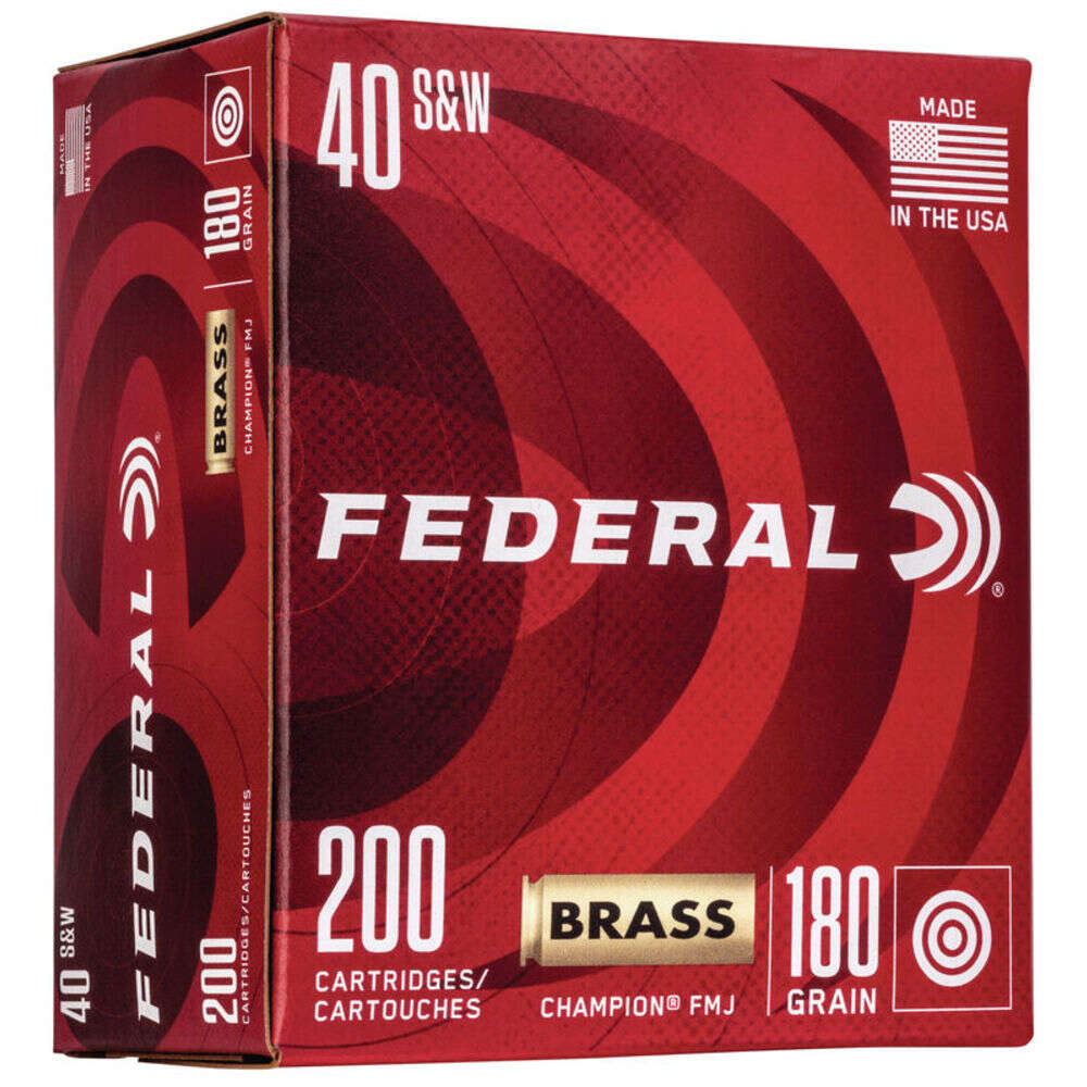 Ammunition Federal 400 ft lbs 40SW FED WM52232      40 BRASS  180 FMJ           200/5