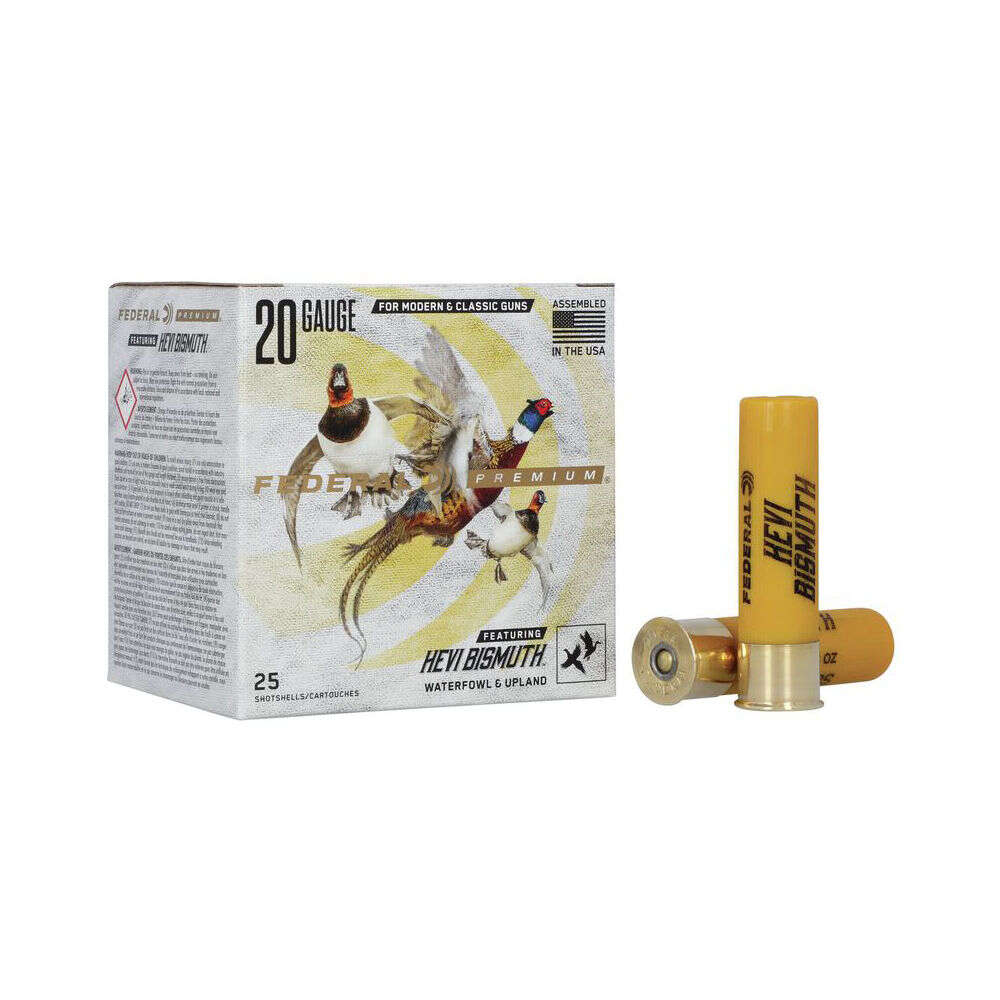 Ammunition Federal 1 1/8 oz 20Gauge FED PHBX2443 HEVI-BSMTH 20  3     3SHT  11/8 25/10 • Model: 1 1/8 oz