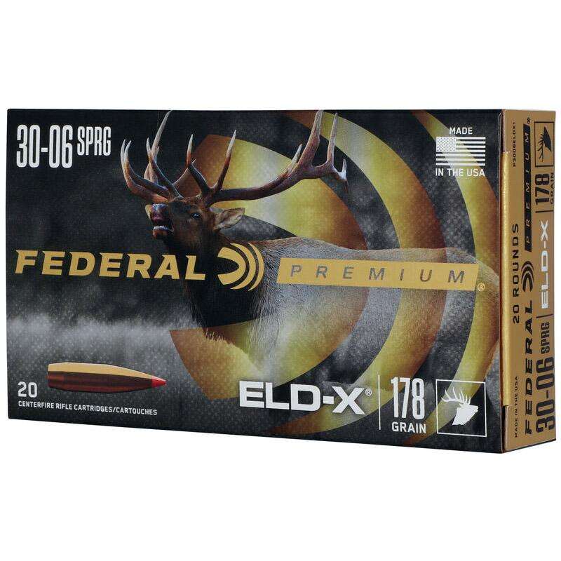 Ammunition Federal 2989 ft lbs 30 06 FED P3006ELDX1     3006    175 ELDX          20/10