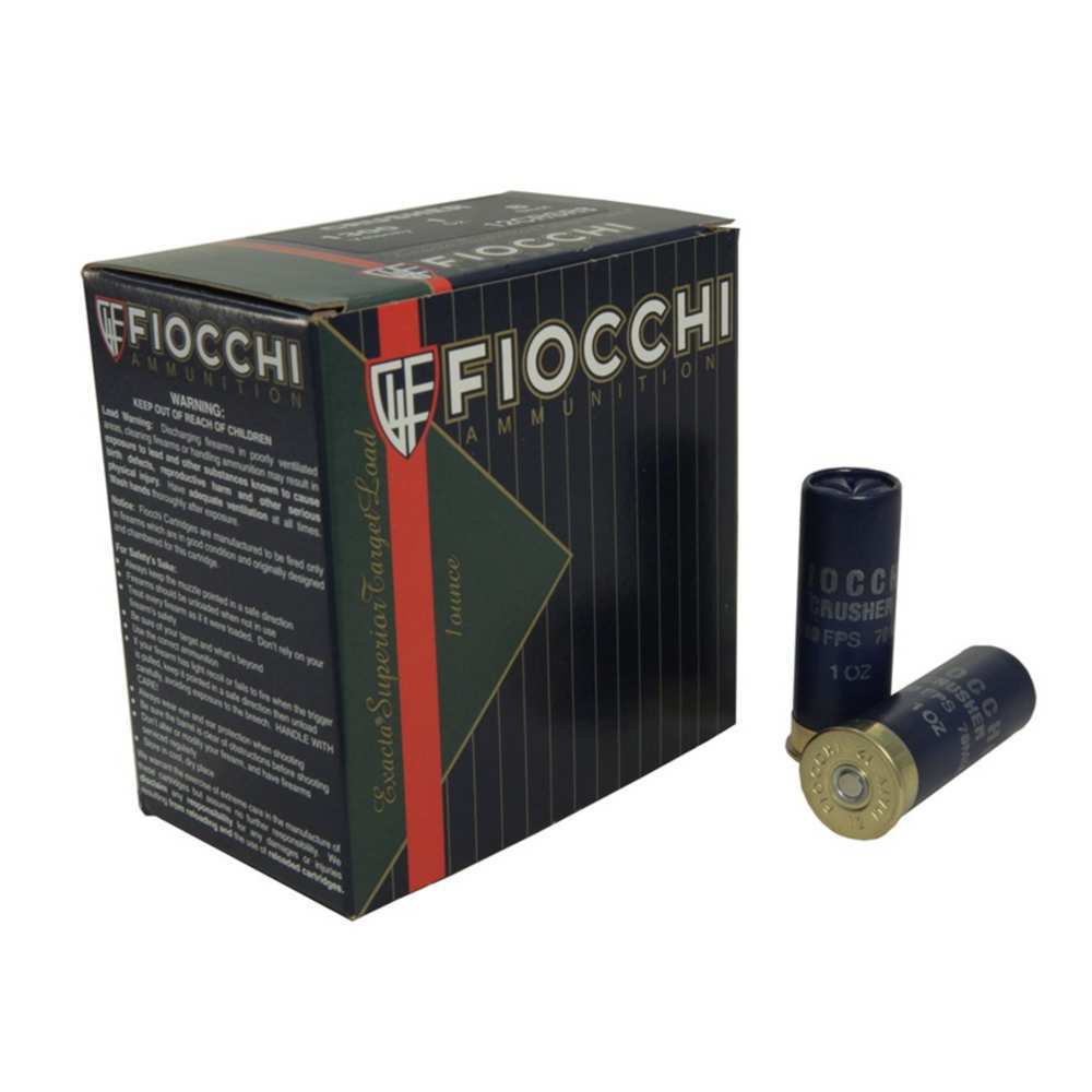 Ammunition Fiocchi 1 oz 12Gauge FIO 12CRSR8   CRUSHER      12 2.75 8SHT  1OZ 25/10