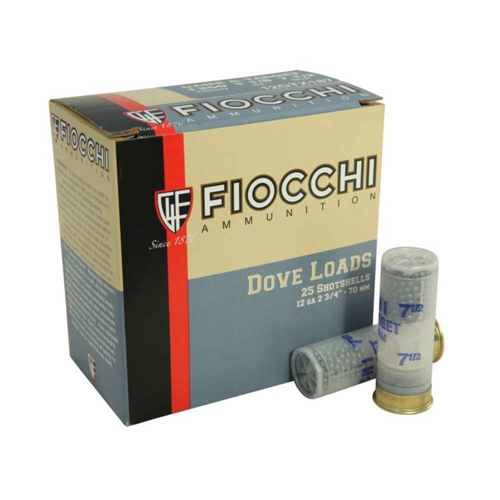 Ammunition Fiocchi 1 1/8 oz 12Gauge FIO 12GTX187  DV/QU     12  2.75 7SHT  1-1/8 25/10