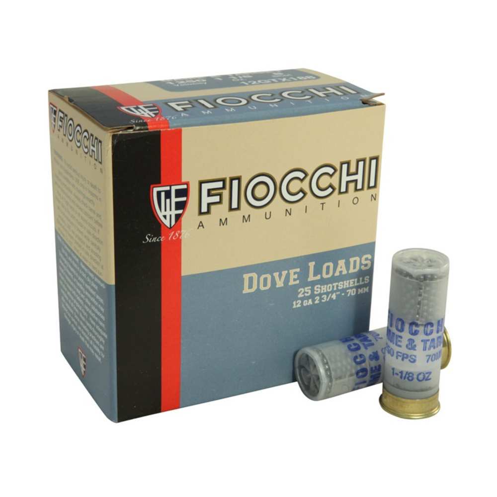 Ammunition Fiocchi 1 1/8 oz 12Gauge FIO 12GTX188  DV/QU     12  2.75 8SHT  1-1/8 25/10