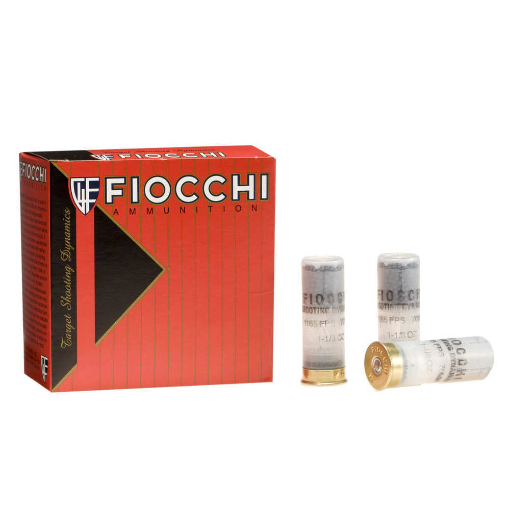 Ammunition Fiocchi 1 1/8 oz 12Gauge FIO 12SD18L9  SHT DYN TGT  12 2.75 9SH 1-1/8 25/10