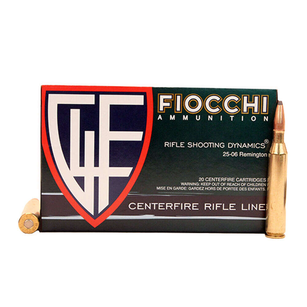 Ammunition Fiocchi 2299 ft lbs 25 06 FIO 2506B     2506       117 PSP             20/10