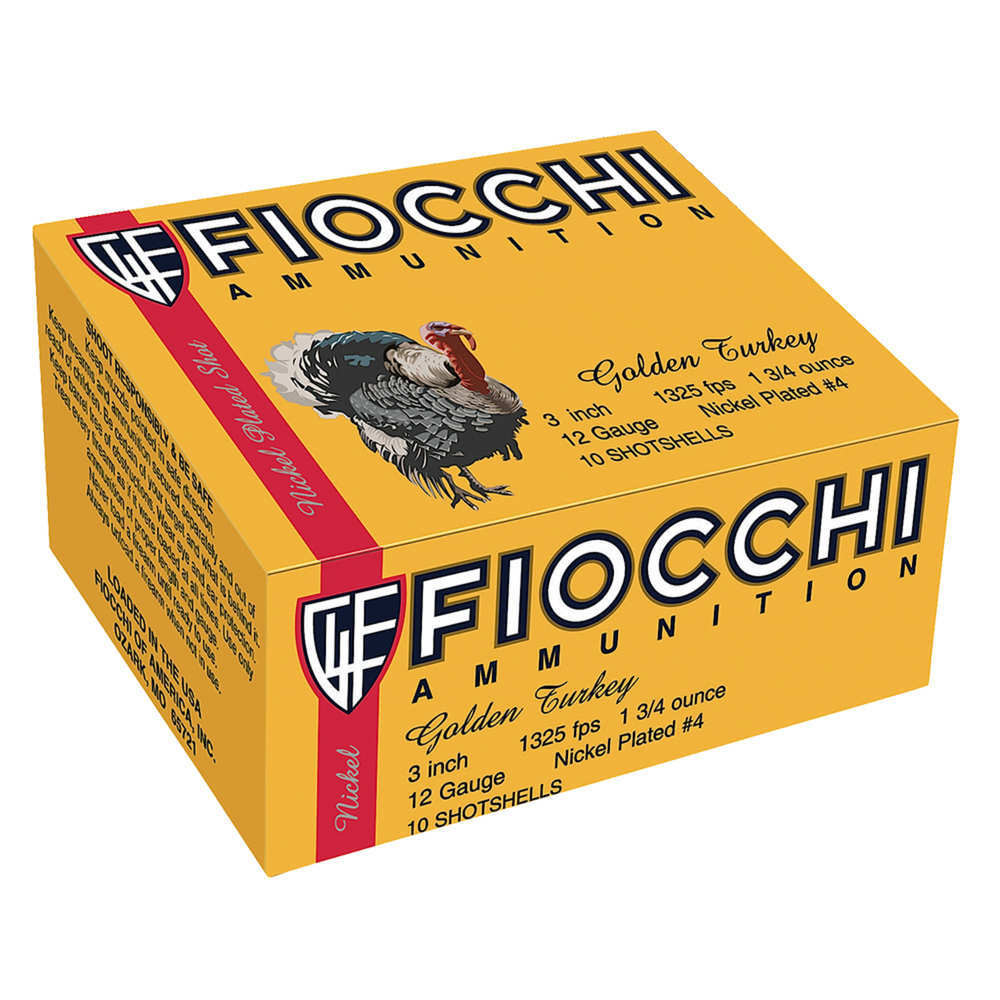 Ammunition Fiocchi 1 3/4 oz 12Gauge FIO 123TRKC6 GLD TRKY NCKL 12 3IN  6SH 1-3/4 10/10