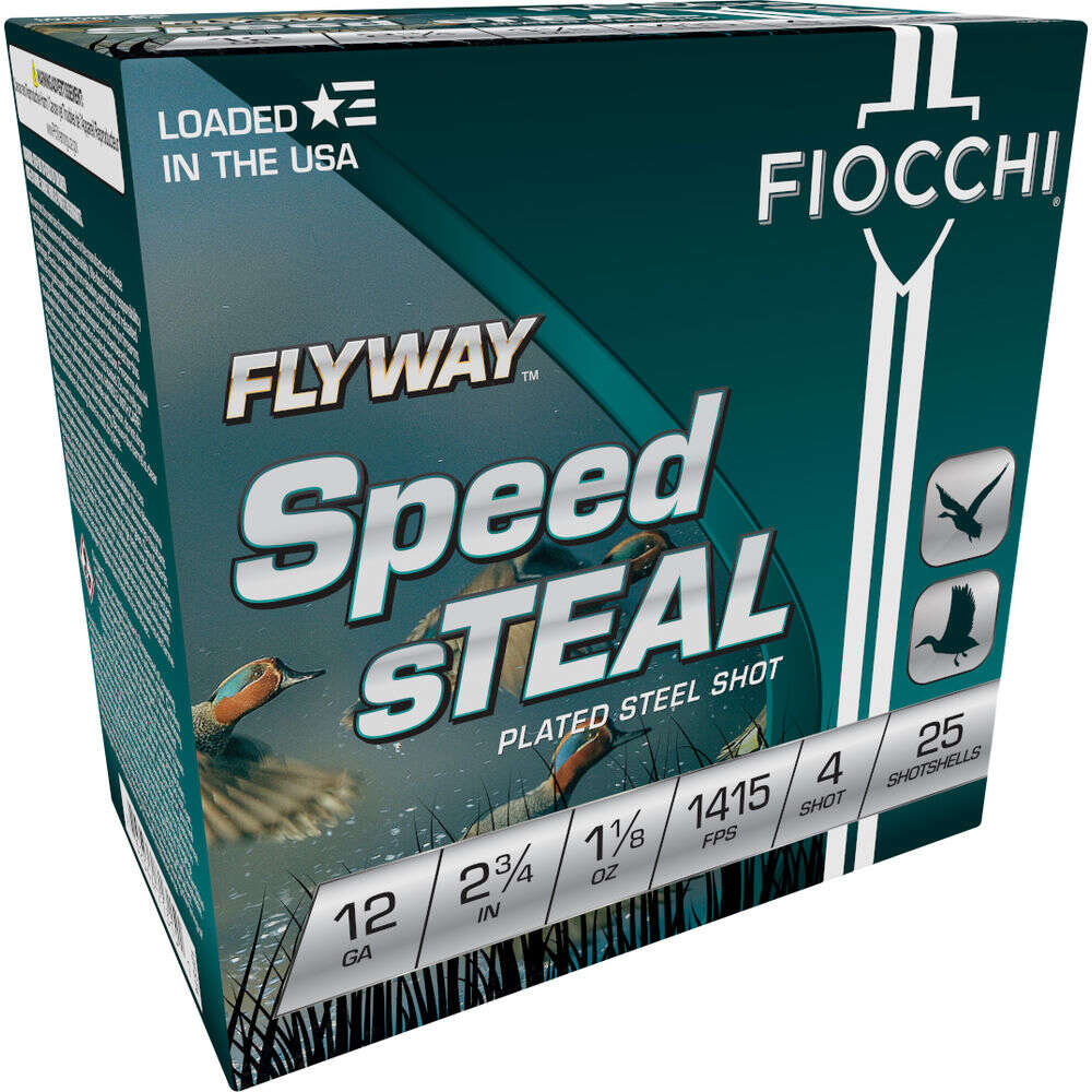 Ammunition Fiocchi 1 1/8 oz 12Gauge FIO 12FST4    FLYWAY WTFWL 12 2.75 4SHT 11/8 25/10 • Model: 1 1/8 oz