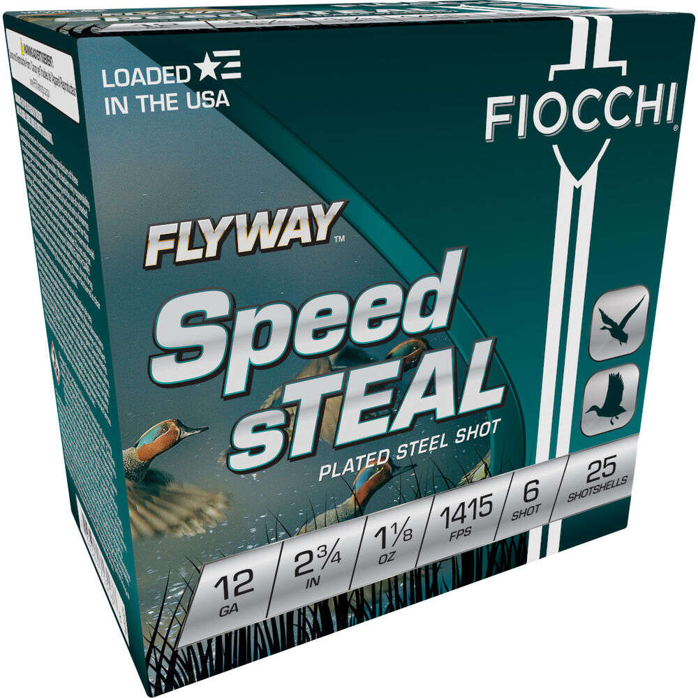 Ammunition Fiocchi 1 1/8 oz 12Gauge FIO 12FST6    FLYWAY WTFWL 12 2.75 6SHT 11/8 25/10 • Model: 1 1/8 oz