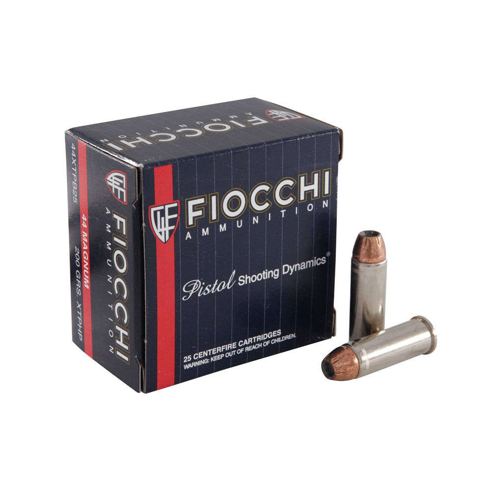 Ammunition Fiocchi 986 ft lbs 44Magnum FIO*44XTPB25  44MG       200 XTP             25/20