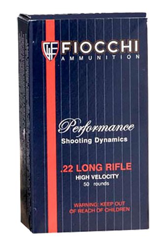 Ammunition Fiocchi 134 ft lbs 22LR FIO 22FHVCHP  22LR       38HV CPHP          50/100