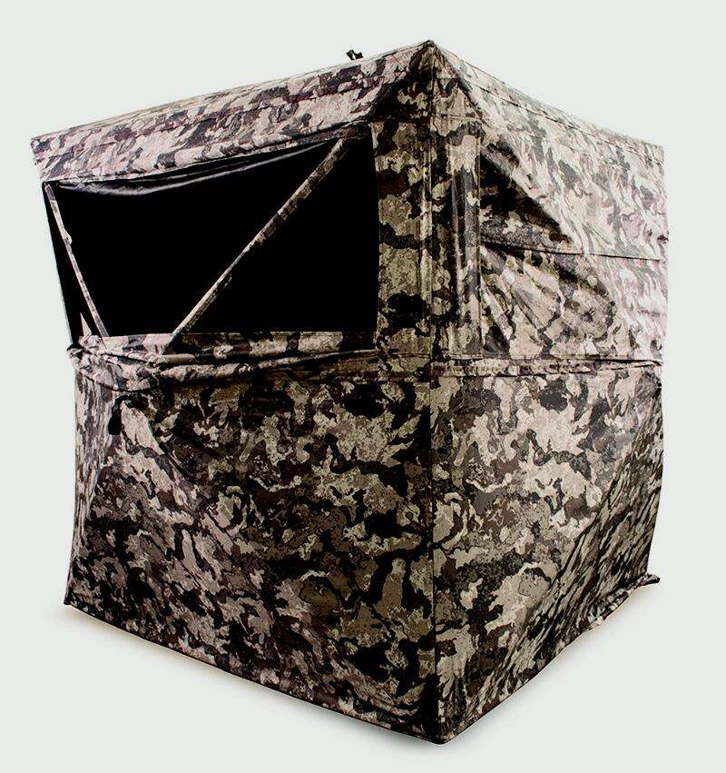 Misc. Accessories GSM Ready Series 3-PERSON HUB GROUND BLIND 75" X 75" X 67" - Cervidae Camo