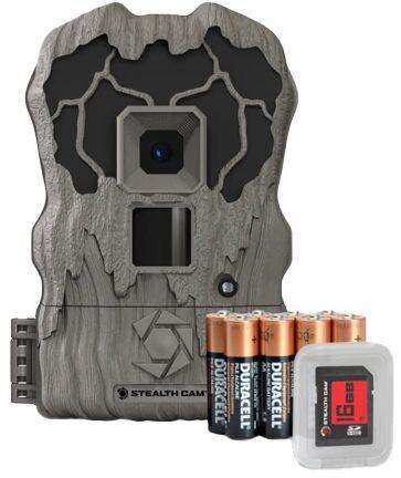 Misc. Accessories GSM Ready Series STEALTH CAM QV18K 18MP 18 IR W/DISTRESSED FINISH BATTERIES &16 GB SD