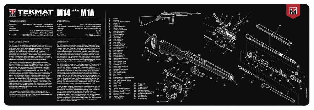 Cleaning Equipment GSM Ready Series M14 (M1A) TekMat Gun Cleaning Mat 12x36 • Model: Ready Series