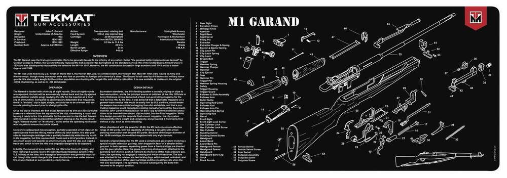 Cleaning Equipment GSM Ready Series M1 Garand TekMat Gun Cleaning Mat 12x36 • Model: Ready Series