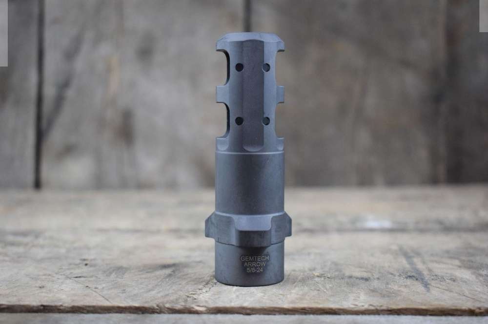 Barrels Choke Tubes Gemtech Quickmount 338Lapua TRI-LOCK 338LAP MB 5/8-24 • 12143 | 5/8-24 MUZZLE BRAKE