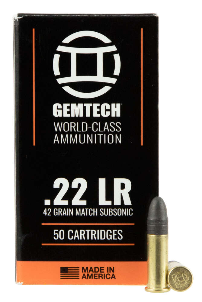 Ammunition Gemtech 103 ft lbs 22LR GEMTECH*3009679 22LR       42LRN SUBSONIC       50 • Model: 103 ft lbs