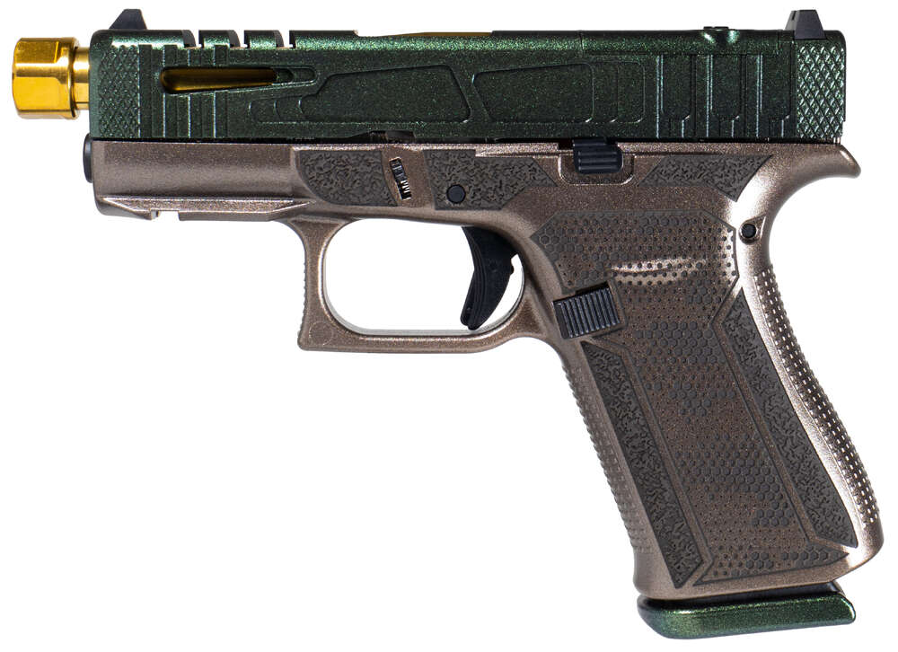 Handguns Glock ZPAP M85 GLK SHARK COAST TACTICAL 43X CYPRESS RAPTOR GOLD • Model: ZPAP M85