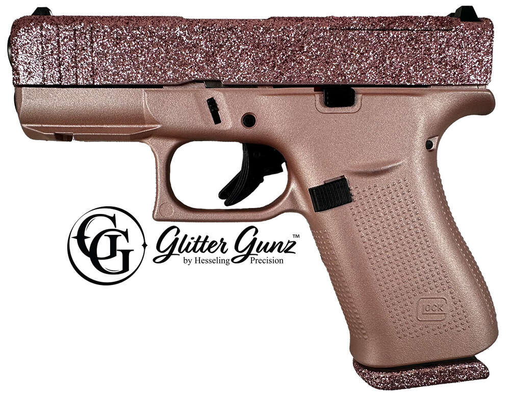 Handguns Glock ZPAP M85 9mm GLOCK 43X MOS 9MM 3.41 ROSE GOLD GLITTER GUNZ • Model: ZPAP M85