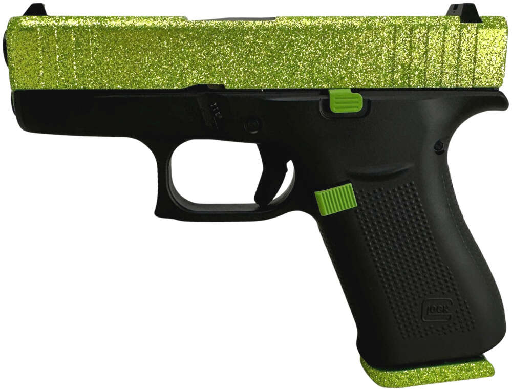 Handguns Glock ZPAP M85 9mm GLOCK 43X 9MM GLITTER GUNZ ZOMBIE GREEN