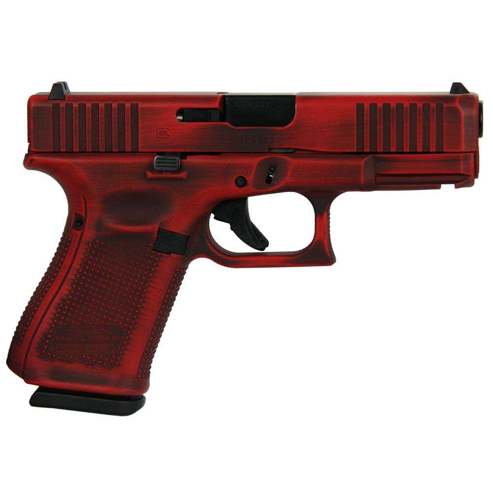 Handguns Glock Ready Series 9mm GLOCK G19 GEN5 9MM FXD W/FRONT SERRATIONS 15RD Red Distressed