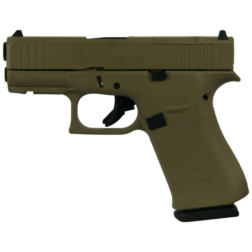 Handguns Glock Ready Series GLOCK 43X MOS FXD 5.5lb w/front rails US Made-FDE • Model: Ready Series