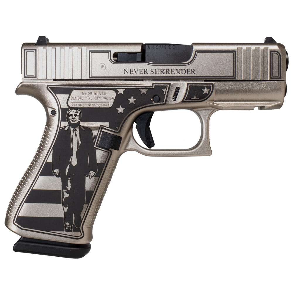 Handguns Glock Ready Series 9mm GLOCK 43X FS 9MM PISTOL WITH FRONT RAILS BLACK US Trump Fight