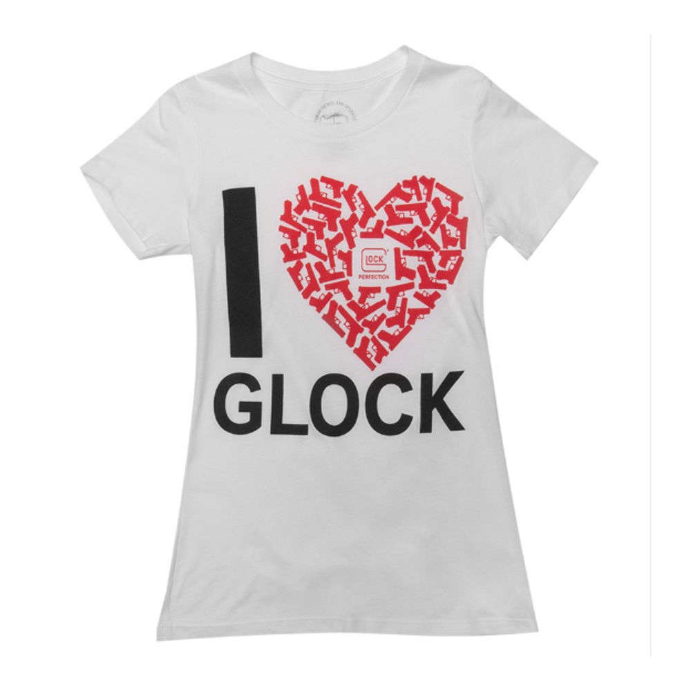 Clothing Glock 4.50" GLOCK I LOVE T-SHIRT WHITE M • Model: 4.50"