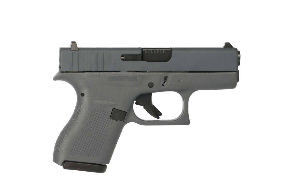 Handguns Glock G42 380ACP G42 G3 380ACP 6+1 FULL GRY   # • W/TWO 6RD MAGS, ACC & CASE • Model: G42