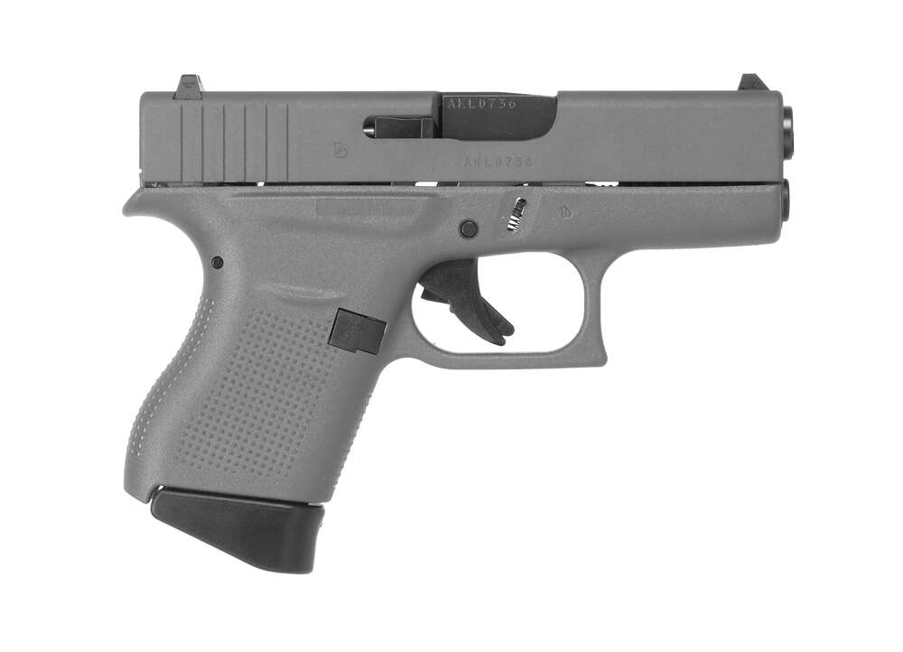 Handguns Glock G43 9mm G43 G3 9MM 6+1 FULL GRAY     # • TWO 6RD MAGAZINES