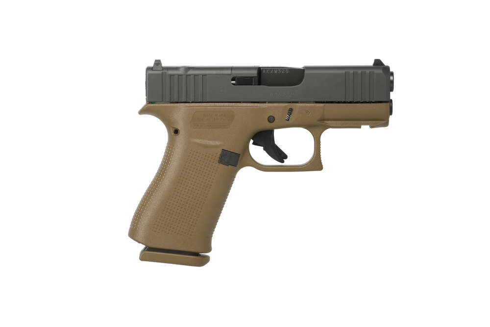 Handguns Glock G43X MOS 9mm G43X 9MM FDE 3.39" MOS RAIL • FRONT RAIL