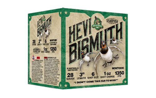 Ammunition HEVI Shot Hevi Bismuth 28Gauge HEVI BISMUTH 28GA 3" 1OZ #6 25/250 • Model: Hevi-Bismuth