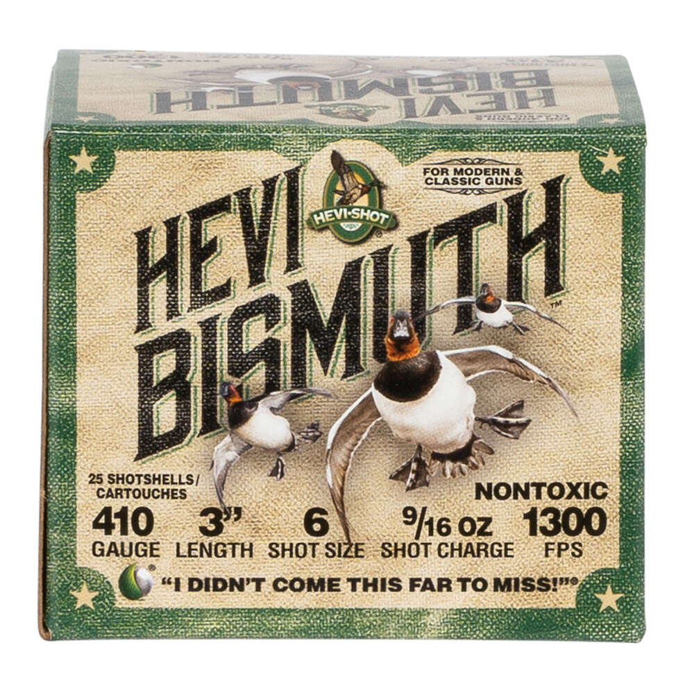 Ammunition HEVI Shot HEVI Shot 410Bore HEVI BISMUTH 410GA 3" #6 25/250 • Model: HEVI-Shot