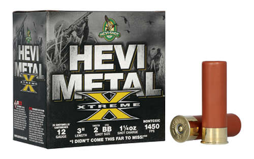 Ammunition HEVI Shot Hevi Metal Xtreme 12Gauge HEVI 12GA 3" #2 TUNGSTEN/BB STEEL • Model: Hevi-Metal Xtreme