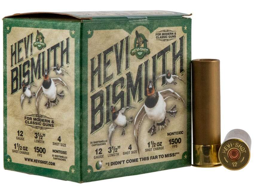 Ammunition HEVI Shot 1 1/2 oz 12Gauge HEVI HS14504 BISMUTH WF   12 3.5   4   11/2  25/10 • Model: 1 1/2 oz