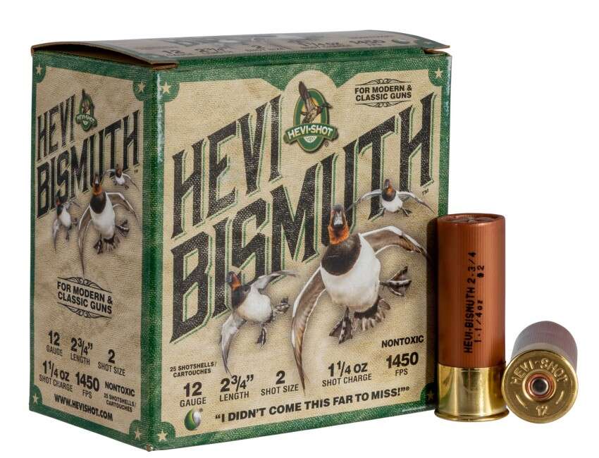 Ammunition HEVI Shot 1 1/4 oz 12Gauge HEVI HS14702 BISMUTH WF   12 2.75  2SH 11/4  25/10 • Model: 1 1/4 oz