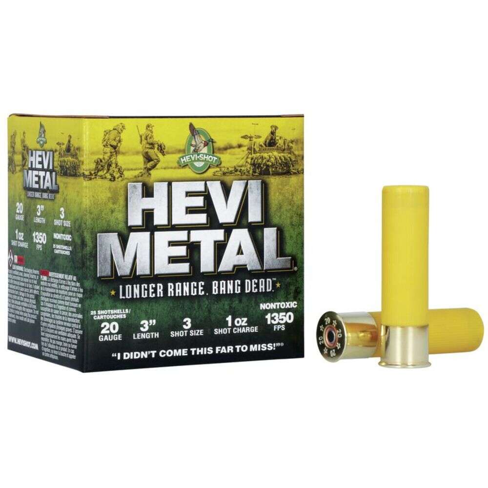 Ammunition HEVI Shot 1 oz 20Gauge HEVI HS39003 HEVIMETAL LR 20 3IN   3     1OZ 25/10