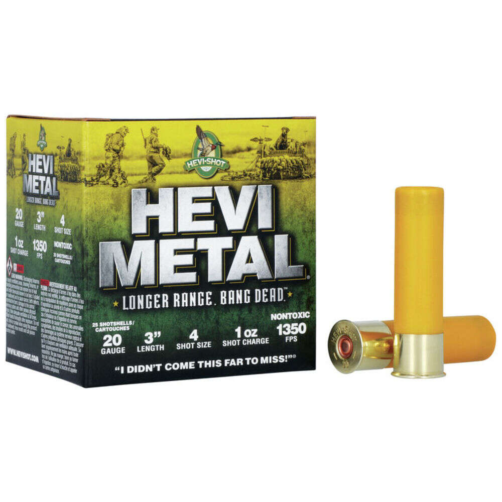 Ammunition HEVI Shot 1 oz 20Gauge HEVI HS39004 HEVIMETAL LR 20 3IN   4     1OZ 25/10