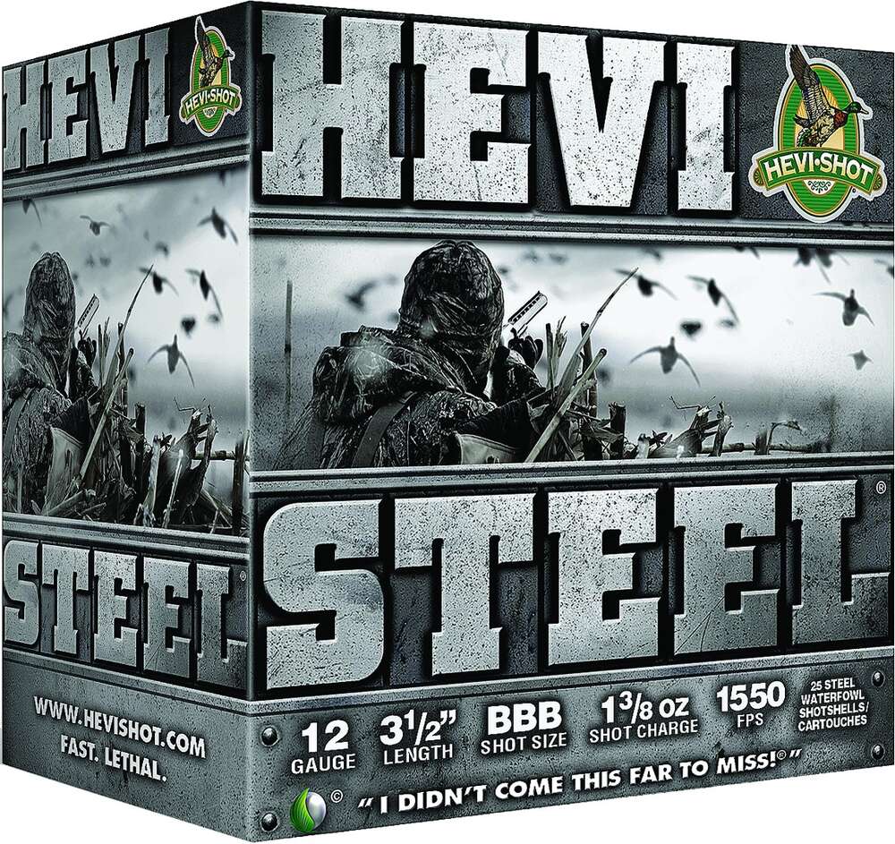 Ammunition HEVI Shot 1 3/8 oz 12Gauge HEVI HS65001 HEVI-STEEL   12 3.5  1 ST 13/8  25/10