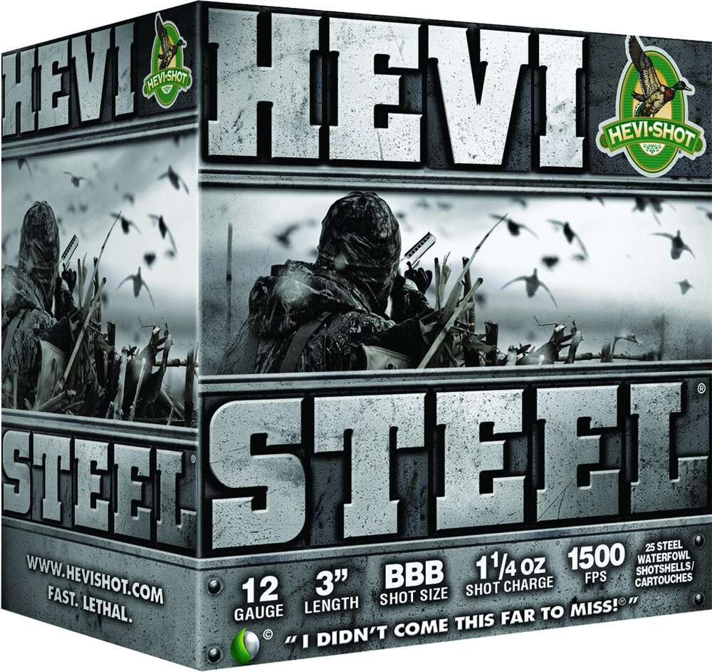 Ammunition HEVI Shot 1 1/4 oz 12Gauge HEVI HS60001 HEVI-STEEL   12 3IN   1   11/4  25/10 • Model: 1 1/4 oz