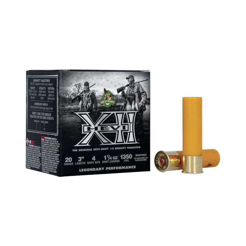 Ammunition HEVI Shot 1 1/4 oz 20Gauge HEVI HS53204 HEVI-XII     20 3IN  4SHT 11/4  25/10 • Model: 1 1/4 oz