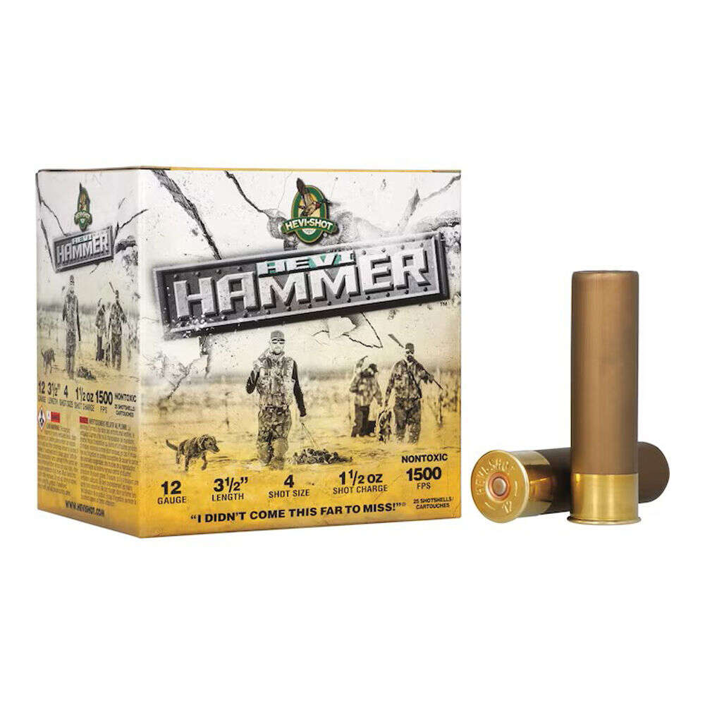 Ammunition HEVI Shot 1 1/2 oz 12Gauge HEVI HS28304 HAMMR        12 3.5   4   11/2  25/10 • Model: 1 1/2 oz