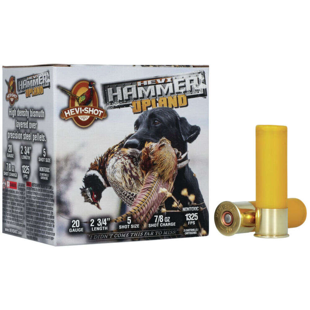 Ammunition HEVI Shot 1 oz 20Gauge HEVI HS29205 HAMMR UPLND  20 2.75  5   1OZ   25/10