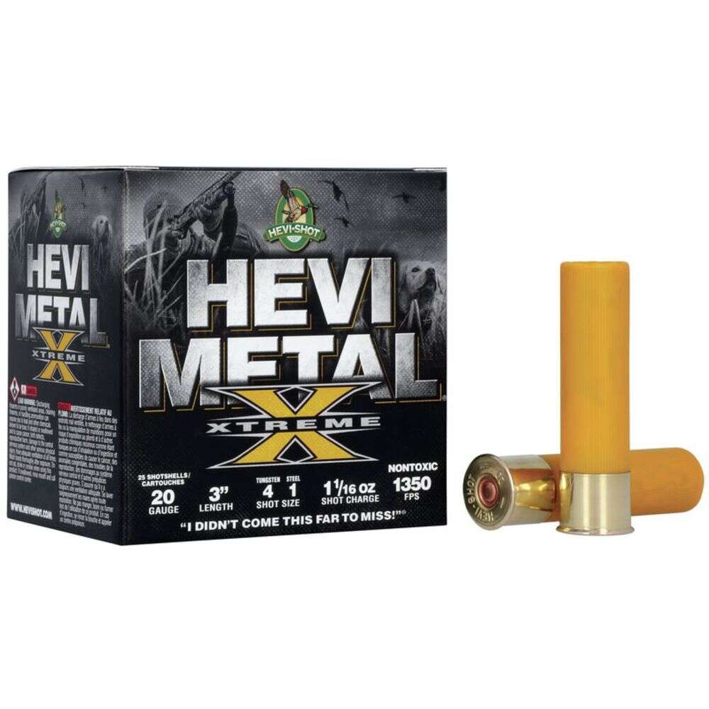 Ammunition HEVI Shot 1 1/16 oz 20Gauge HEVI HS39202 XTREME       20 3IN 4TUN 1STL   25/10 • Model: 1 1/16 oz