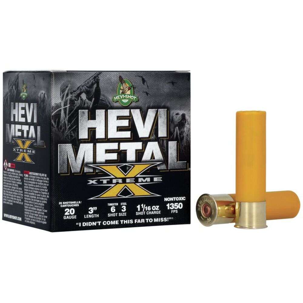 Ammunition HEVI Shot 1 1/16 oz 20Gauge HEVI HS39206 XTREME       20 3IN 6TUN 3STL   25/10 • Model: 1 1/16 oz