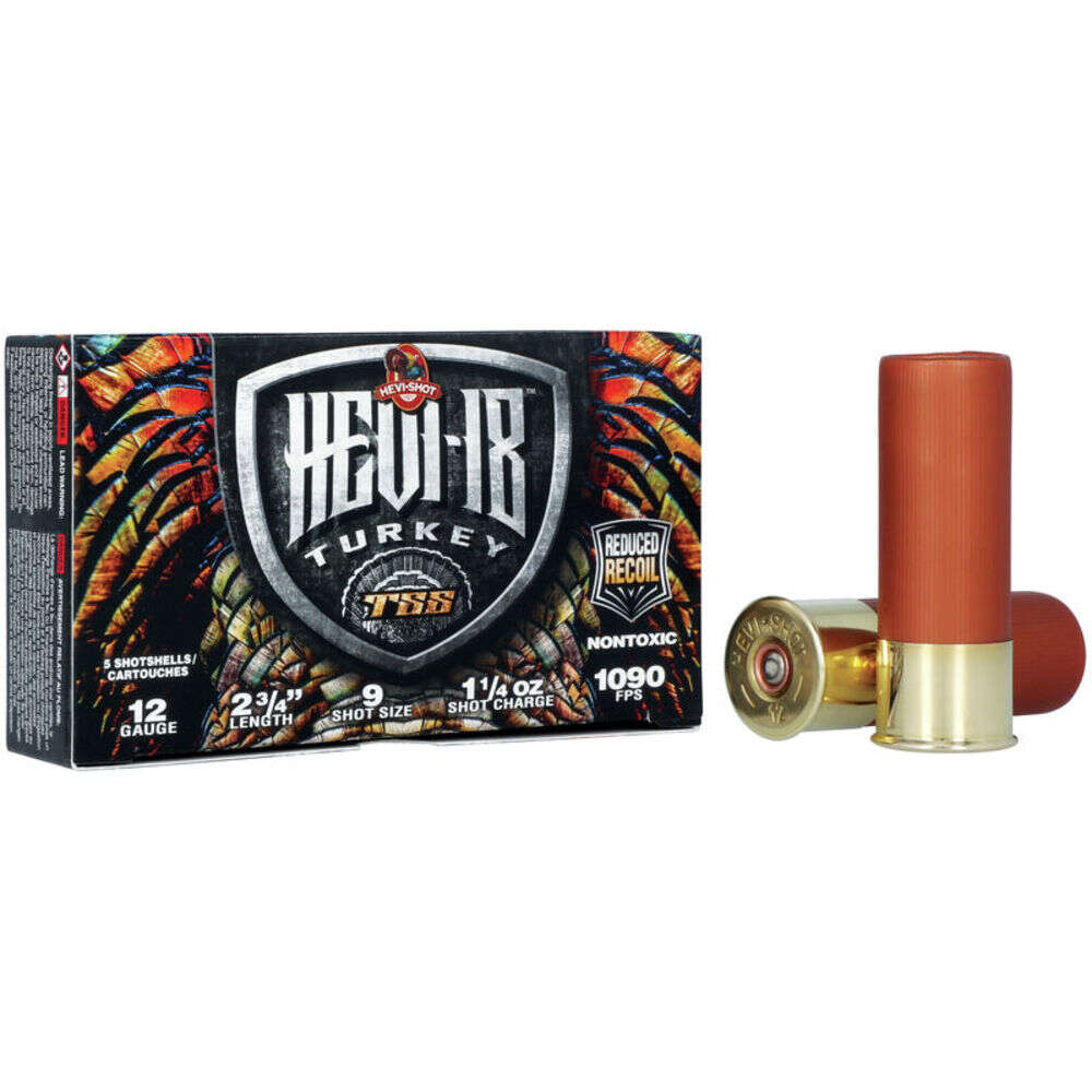 Ammunition HEVI Shot 1 1/4 oz 12Gauge HEVI HS4109  TKY HEVI18 TSS 12 2.75 9  125    5/10