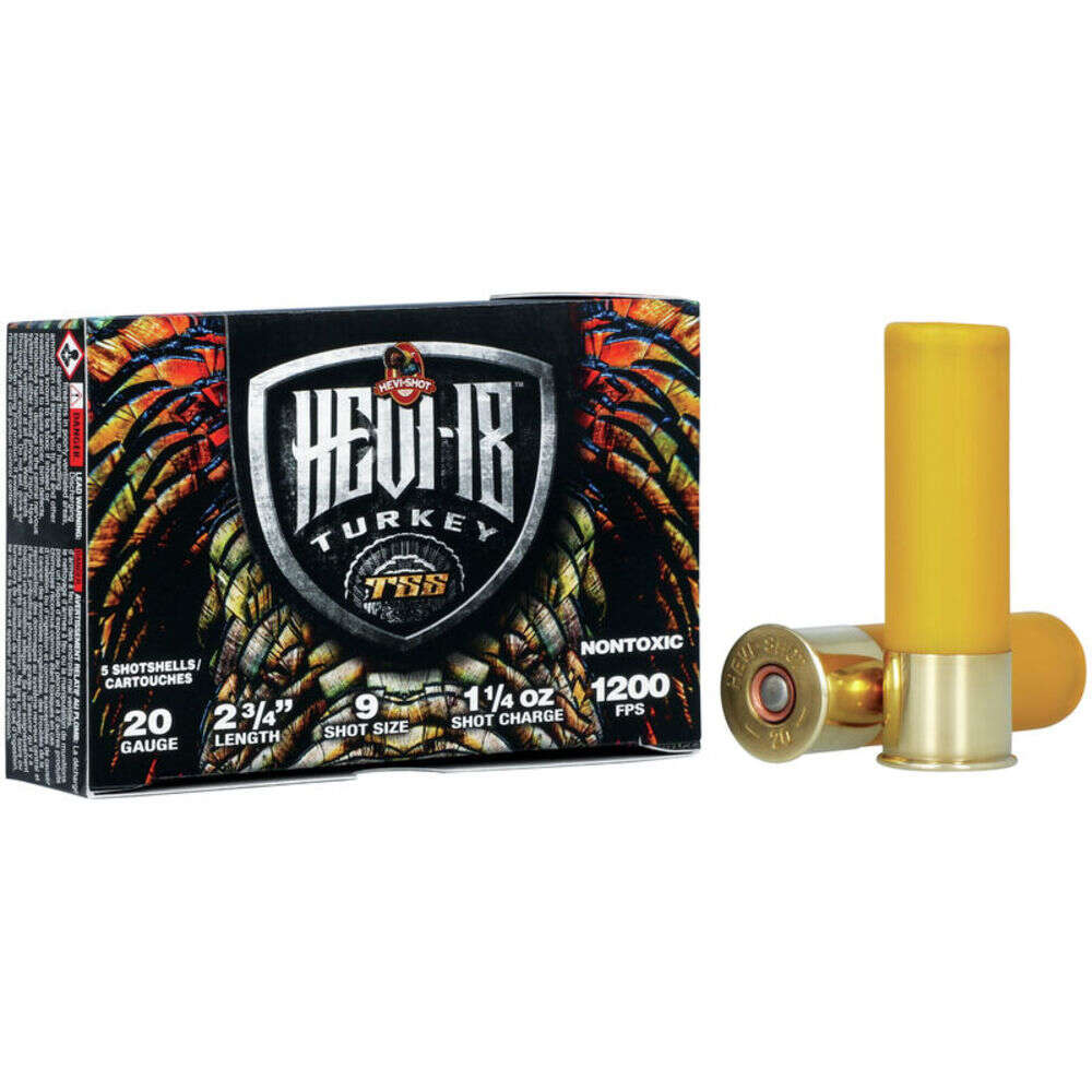 Ammunition HEVI Shot 1 1/4 oz 20Gauge HEVI HS7109  TKY HEVI18 TSS 20 2.75 9  11/4   5/10 • Model: 1 1/4 oz