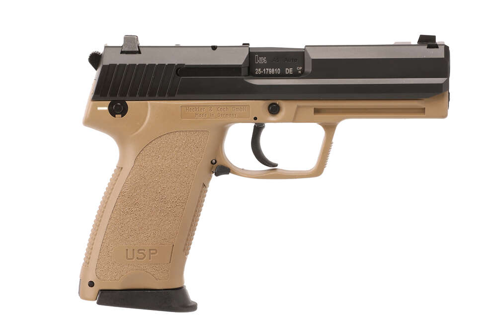 Handguns HK USP45 (V1) 45ACP USP45 V1 DA/SA 45ACP FDE 12+1 • 