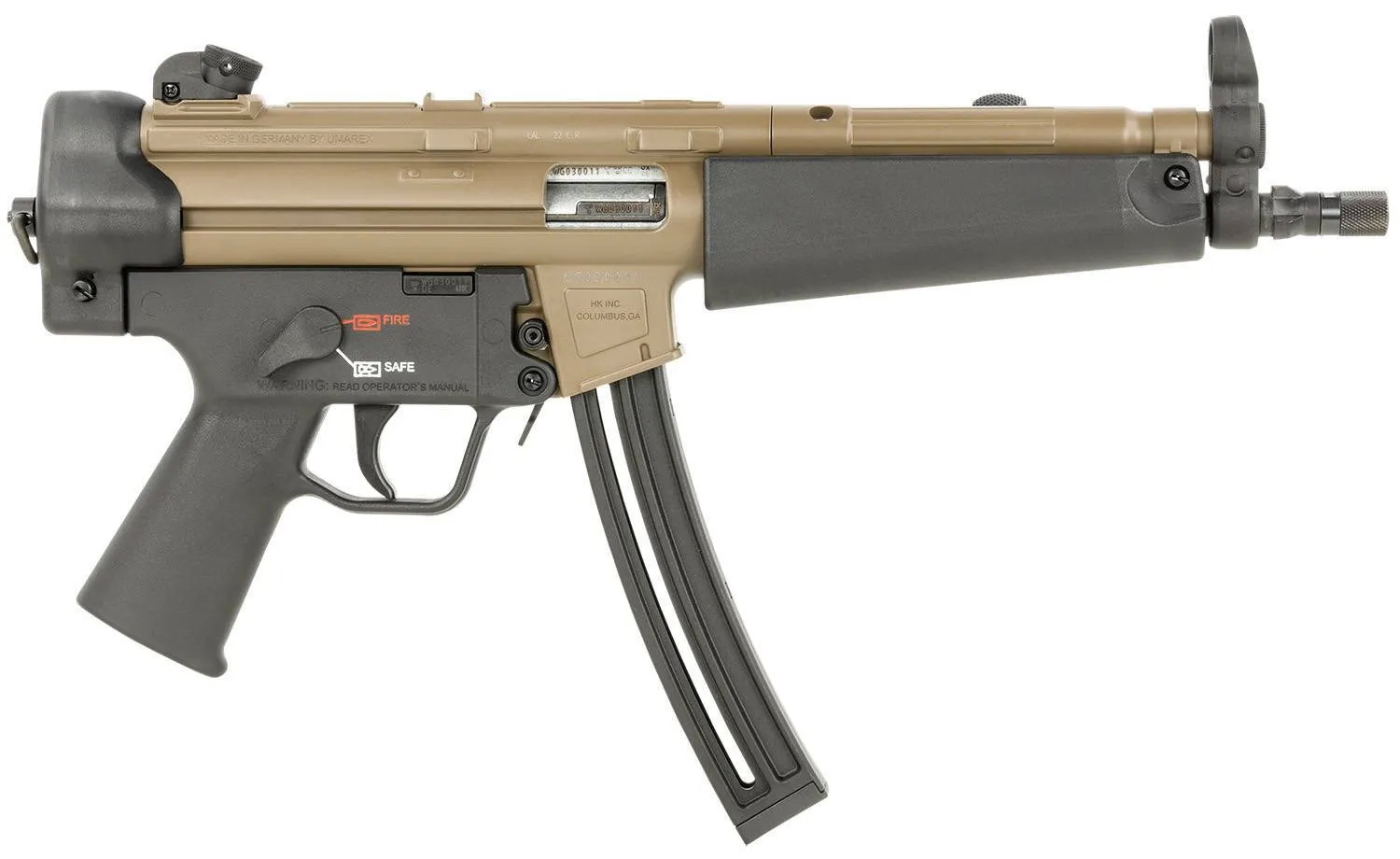 Handguns HK 8.50" 22LR HK 81000629 MP5       PISTOL 22LR (1)25R  FDE  8.5 • Model: 8.50"